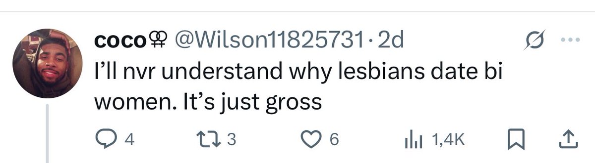 tw transphobia and biphobia 

I can’t imagine being so miserable and obsessed tbh..