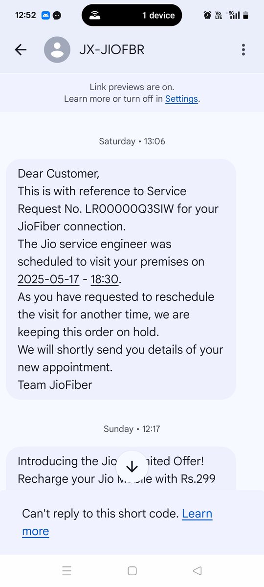 rtype3070's tweet photo. I was happily using Jio fiber for the last 3 years but now in last one week during relocation of wifi and set of box they have made my life horrible by no proper response, nor any clarity of installation. 
@JioCare The after sales services is horrible and nightmare for customers. https://t.co/P1LXyNjoPJ