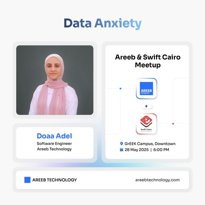 Feeling overwhelmed by data in your dev journey? 😵‍💻

Join Swift Cairo × <a href="/areeb_tech/">Areeb Technology</a>  for
“Data Anxiety: Taming the Fear of Data-Driven Dev” with Doaa Adel!

📍 Greek Campus
📅 May 28 | 🕒 6:00 PM
🎟️ lu.ma/evcr0rqm

Let’s turn fear into fuel. 🔥

#iOS #Swift #TechTalk