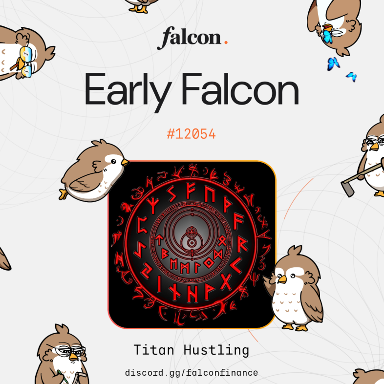 TitanHustling16's tweet photo. One of the few.

One of the first.

One of the Early Falcons.

Making Yield Great Again with @falconfinance 🦅⛽️ https://t.co/1LygcAdGN9