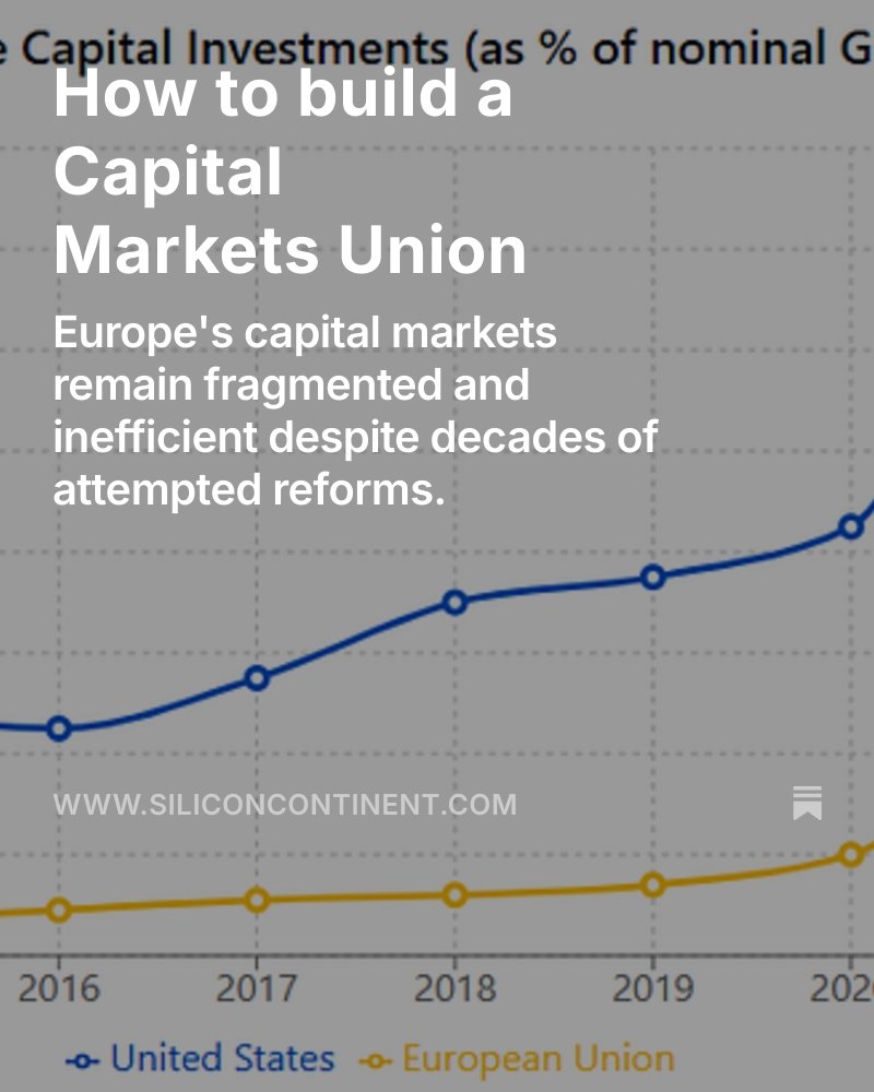 Europe's huge savings sit idle; startups look abroad. Why? Fragmented markets and banks' tight grip. The new EU plan offers more of the same. Read today's post on why we're stuck and how to move forward by imitating a 1996 US reform.