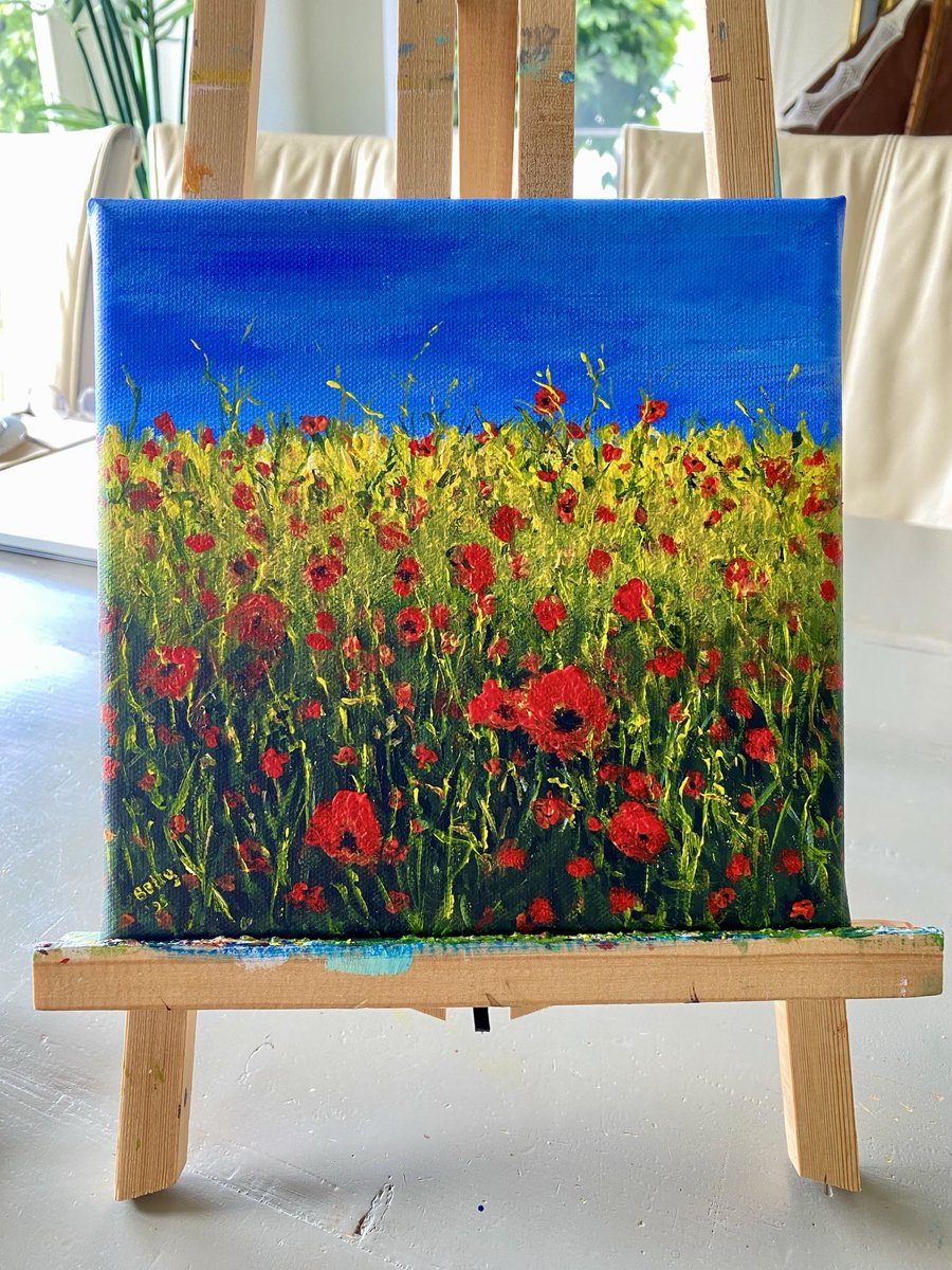 Voorzichtig weer een beetje aan het schilderen. #20x20cm