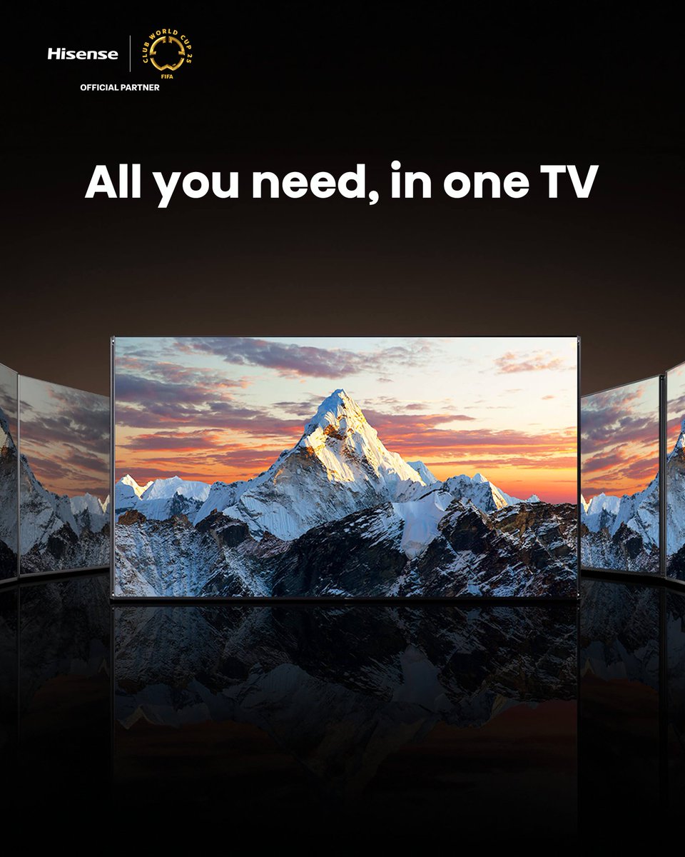 HisenseIntl's tweet photo. Quality time with your family has never looked this good. 
The Hisense UX’s 100”+ big screen is made to fit every moment that 
matters. 
#Hisense #AIYourLife #Quality #Tech #ULEDMiniLED 
#HisenseTVGlobalNo2 #Hisense100InchPlusTVGlobalNo1 https://t.co/58MbpAdvrF
