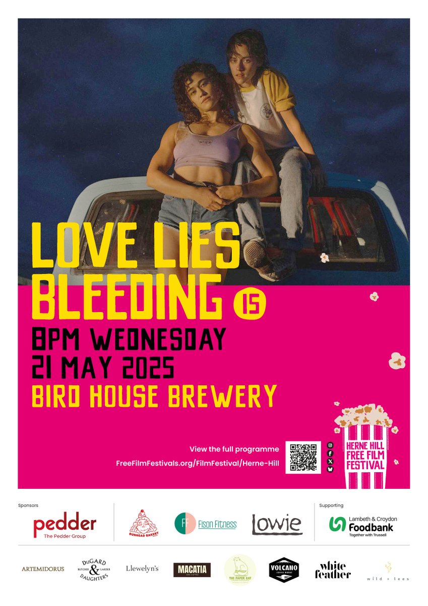 HerneHillFilm (@hernehillfilm) on Twitter photo TONIGHT! WEDS 21 MAY - 8.00pm. 'Love Lies Bleeding' is so unique, so bloody, so sexy, and so much fun! ... and we are so pleased to be screening at our new venue Bird House Brewery. Please bring a chair. Doors 7.30pm. More Info > shorturl.at/UI1co 🍿🎬😍 <a href="/loveliesmovie/">Love Lies Bleeding</a> TONIGHT! WEDS 21 MAY - 8.00pm. 'Love Lies Bleeding' is so unique, so bloody, so sexy, and so much fun! ... and we are so pleased to be screening at our new venue Bird House Brewery. Please bring a chair. Doors 7.30pm. More Info > shorturl.at/UI1co 🍿🎬😍 <a href="/loveliesmovie/">Love Lies Bleeding</a>