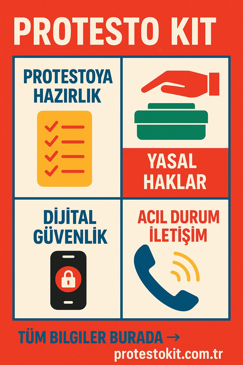 ProtestoKit's tweet photo. Protesto güvenliği, yasal haklar ve ilk yardım için kapsamlı bilgi kaynağınız: [https://t.co/dZ4nc7Jjwa] https://t.co/Ja39DY6aWM