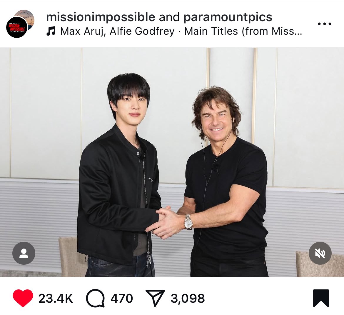 SEOKJIN_BaseIR's tweet photo. [آپدیت اینستاگرام Mission Impossible با جین و تام کروز]

«TOM CRUISE X BTS Jin
بازیگر تاپ با گروه کیپاپ تاپ دیدار میکنه!
بزن بریم ران جین!
#MissionImpossible  »

MISSION JINPOSSIBLE
#RunJin_EP35 https://t.co/wsnryXXjmN
