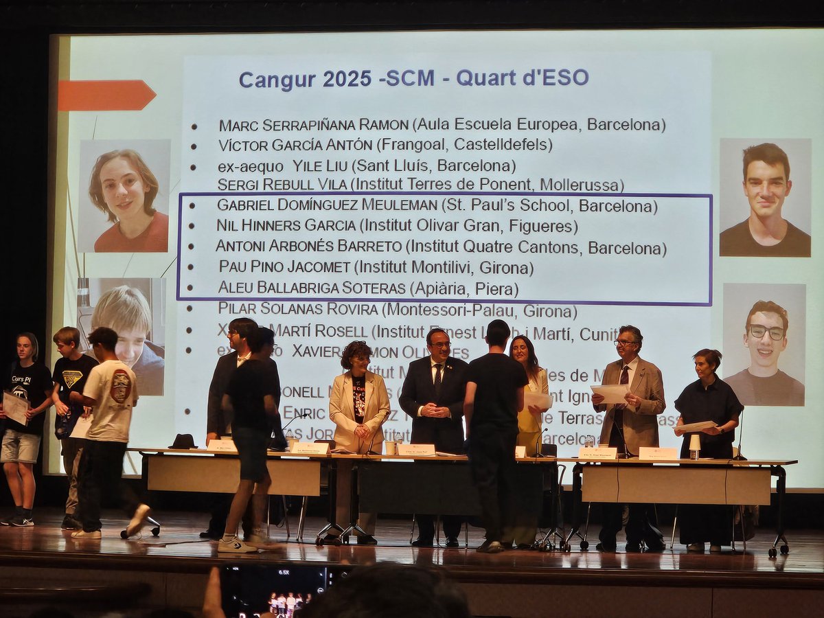 Un any més al lliurament de premis #Cangur2025. Felicitats Pau i al totes les persones que fan possible aquest tipus d'activitats al centres. <a href="/Ins_Montilivi/">Institut Montilivi</a> <a href="/acfaec_cat/">ACFAEC</a>