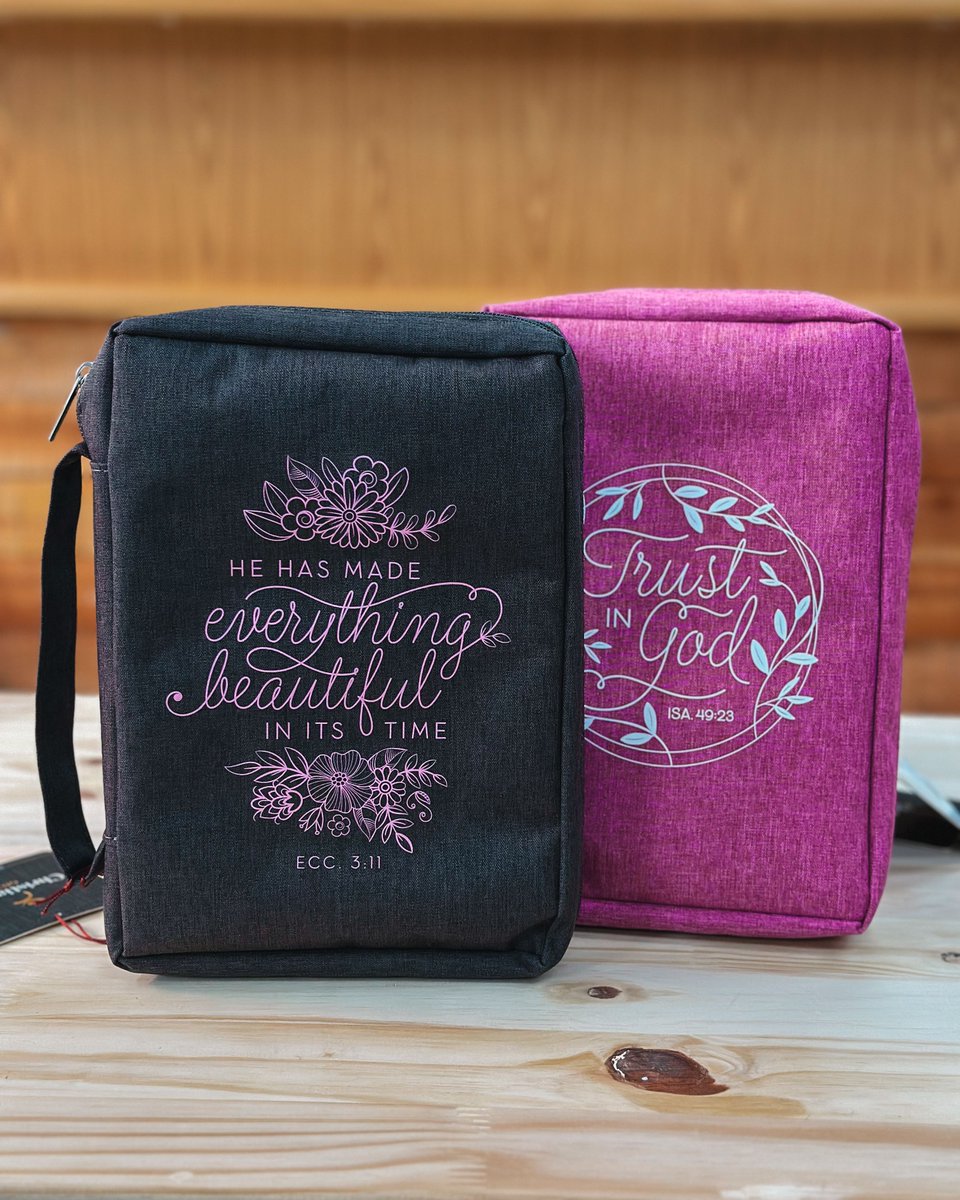 Clayjarsbooks's tweet image. Beautiful new Bible bags available in English and Afrikaans. 📖

For any inquiries or orders: WhatsApp us at 064 547 1975.

🕒 Monday – Friday: 10:00 – 16:30
🕒 Saturday: 09:00 – 13:00

📍 Kruik Church, Corner of Nelson Mandela Drive &amp;amp; PDP Kruger, Secunda

#scripturebased