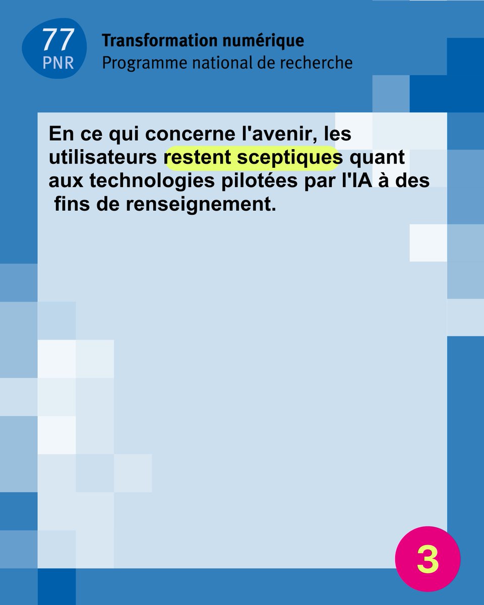 NFP 77 Digitale Transformation (@nrp77_digital) on Twitter photo Achèvement du projet PNR 77 sur les actualités personnalisée – trois messages essentiels.
<a href="/frankesser/">Frank Esser</a>
#TransformationNumérique #Nouvelles #Systèmesderecommandation Achèvement du projet PNR 77 sur les actualités personnalisée – trois messages essentiels.
<a href="/frankesser/">Frank Esser</a>
#TransformationNumérique #Nouvelles #Systèmesderecommandation