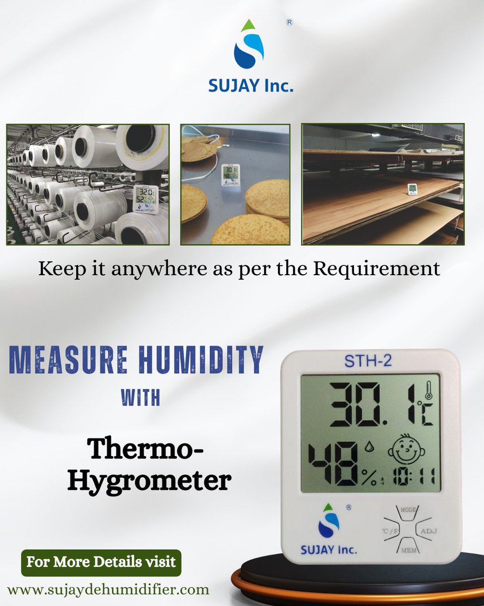 sujay_inc's tweet photo. Measure Humidity with @sujay_inc  Thermo Hygrometer.

#measure #measurehumidity #moisture
#digitalthermometer #hygrometer #digitalmeter #meterdigital #humiditymeasurement #moisturemeter #moisturemeasuring #moisturemeasurement #HumidityMeter #measurement https://t.co/U3WSBZiwlj