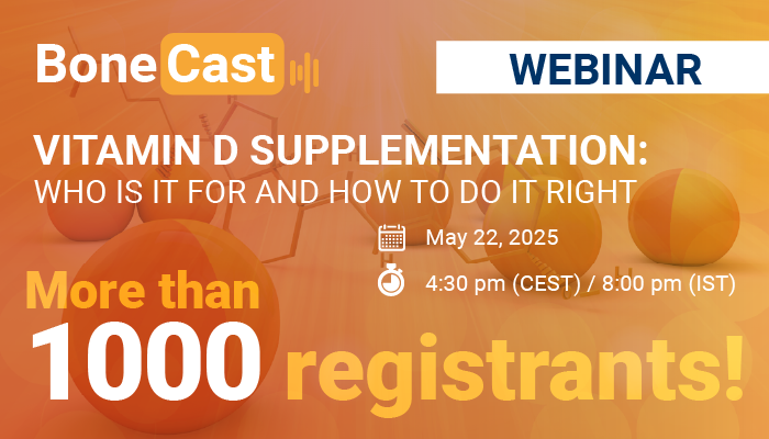 Osteoporosis IOF (@iofbonehealth) on Twitter photo We’re thrilled to announce that our upcoming IOF webinar featuring renowned endocrinologist <a href="/DrAmbrishMithal/">Dr Ambrish Mithal</a> has now surpassed 1000 registrations – a new record-breaking milestone for us! 🎉
There’s still time to join this important session focused on vitamin D supplementation We’re thrilled to announce that our upcoming IOF webinar featuring renowned endocrinologist <a href="/DrAmbrishMithal/">Dr Ambrish Mithal</a> has now surpassed 1000 registrations – a new record-breaking milestone for us! 🎉
There’s still time to join this important session focused on vitamin D supplementation