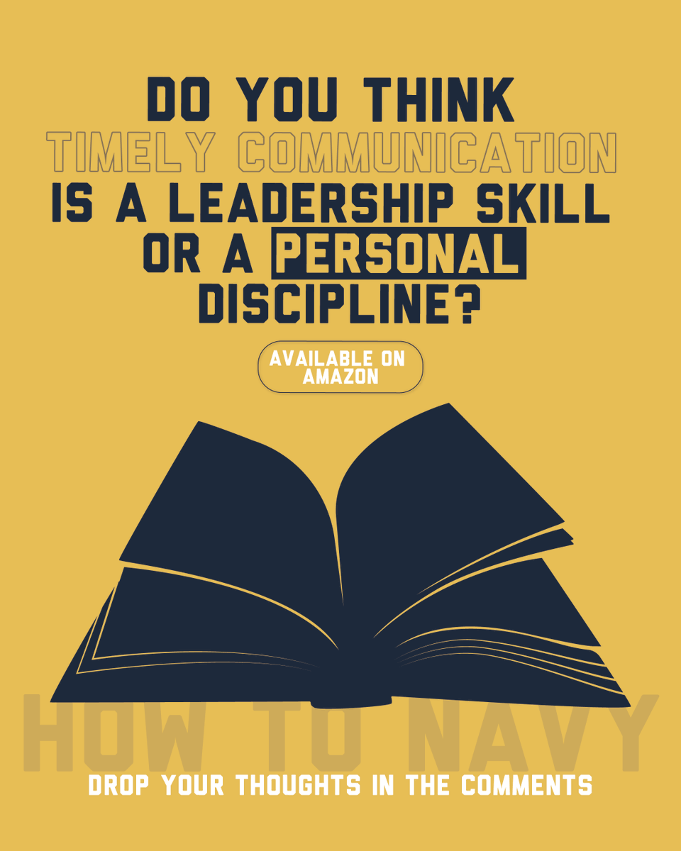 bigchiefcross's tweet photo. Timely communication: leadership skill or personal discipline? In high-stakes situations, a late reply can cost trust and opportunity. What’s your take?👇

From How to Navy by Chief Cross➡️ https://t.co/jMlMrE1Fm2

#howtonavy #leadershipinaction #feedthefleet #navylife https://t.co/gcTi5C7RG9
