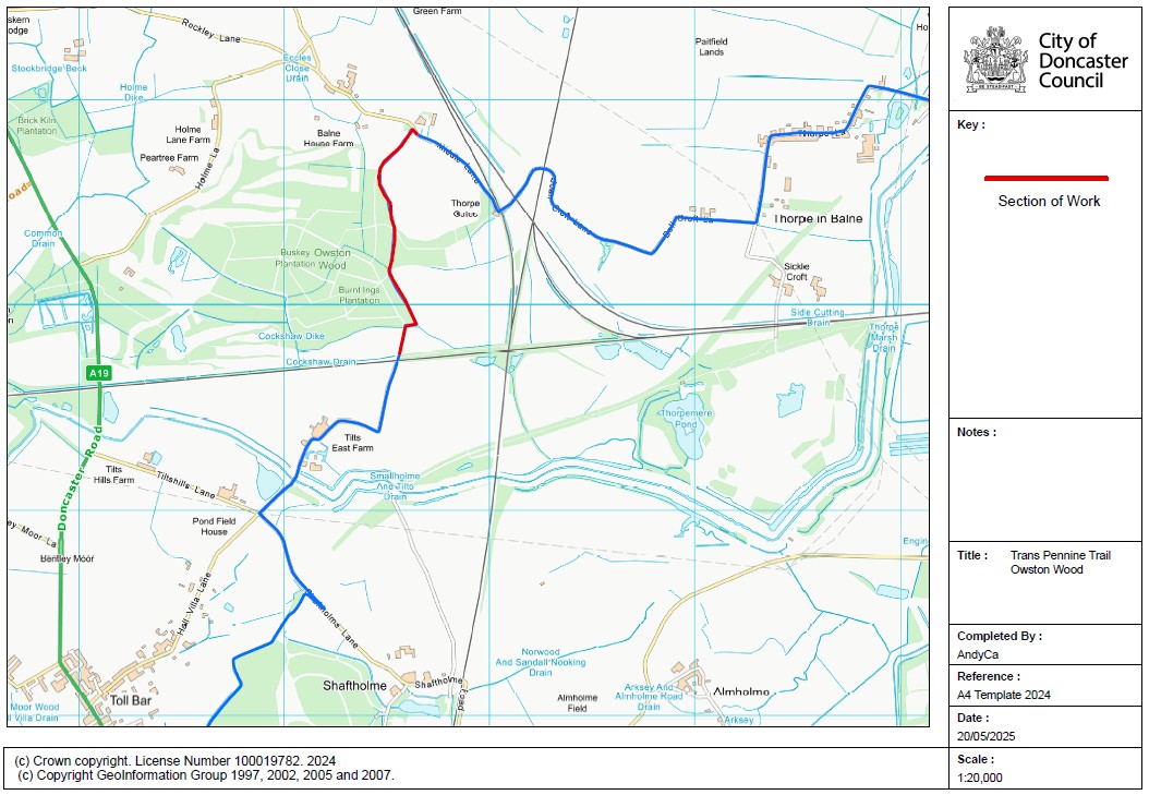 ⚠️ TPT closure - Owston Wood, Doncaster ⚠️ Improvement works start next week. No alternative route available - contractors will escort users when possible. Trail open evenings &amp; weekends. Please be patient. 
For this and other TPT route updates, visit: transpenninetrail.org.uk/trail-info/rou…