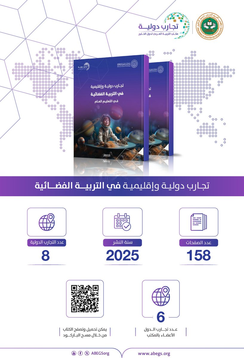 تبرز #التربية_الفضائية كأحد عناصر المنهج التعليمي النوعي في القرن الحادي والعشرين.

فما هي #التربية_الفضائية؟
وما هي عناصرها؟
وما آليات دعمها في المناهج التعليمية؟

تعرفوا على هذا في إصدار  #مكتب_التربية_العربي_لدول_الخليج ضمن سلسلة #تجارب_دولية_وإقليمية بعنوان:

"تجارب دولية