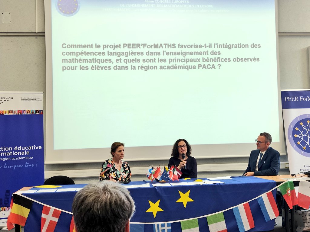 Carole Terpereau (@etwterp) on Twitter photo Congrès <a href="/PEER2FORMATHS/">PEER2FORMATHS</a> au Lycée Dumont d'Urville à Toulon.
Table ronde avec Marlène Estève IA IPR de Maths et Béatrice Mecqinion IA IPR d'Espagnol de l'Académie de Nice
#peer2formaths #maths #europe #Erasmus <a href="/fifoumarate/">Mattei philippe</a> Congrès <a href="/PEER2FORMATHS/">PEER2FORMATHS</a> au Lycée Dumont d'Urville à Toulon.
Table ronde avec Marlène Estève IA IPR de Maths et Béatrice Mecqinion IA IPR d'Espagnol de l'Académie de Nice
#peer2formaths #maths #europe #Erasmus <a href="/fifoumarate/">Mattei philippe</a>