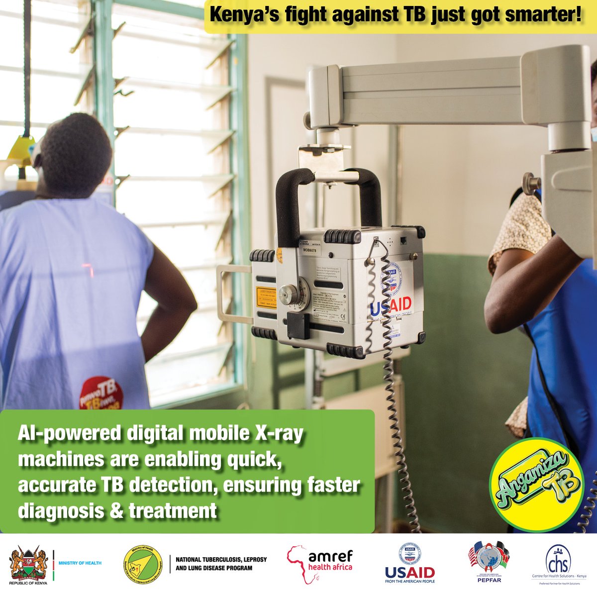 Citizen TV Kenya (@citizentvkenya) on Twitter photo #AD
AI-driven mobile X-rays are speeding up TB diagnosis in
Kenyaโfast, accurate, and bringing care closer to the people
#AngamizaTB #EndTBKenya
<a href="/MOH_Kenya/">Ministry of Health</a> <a href="/MOH_DHP/">Health Promotion Kenya</a> <a href="/NTLDKenya/">NTLD</a> <a href="/CHSKenya/">CHS</a> <a href="/Amref_Kenya/">Amref Health Africa in Kenya</a>
<a href="/StopTBKe/">Stop TB Partnership Kenya</a> <a href="/pamojatbgroup/">Pamoja TB group</a> <a href="/TBChampions_ke/">Network of TB Champions Kenya</a> #AD
AI-driven mobile X-rays are speeding up TB diagnosis in
Kenyaโfast, accurate, and bringing care closer to the people
#AngamizaTB #EndTBKenya
<a href="/MOH_Kenya/">Ministry of Health</a> <a href="/MOH_DHP/">Health Promotion Kenya</a> <a href="/NTLDKenya/">NTLD</a> <a href="/CHSKenya/">CHS</a> <a href="/Amref_Kenya/">Amref Health Africa in Kenya</a>
<a href="/StopTBKe/">Stop TB Partnership Kenya</a> <a href="/pamojatbgroup/">Pamoja TB group</a> <a href="/TBChampions_ke/">Network of TB Champions Kenya</a>