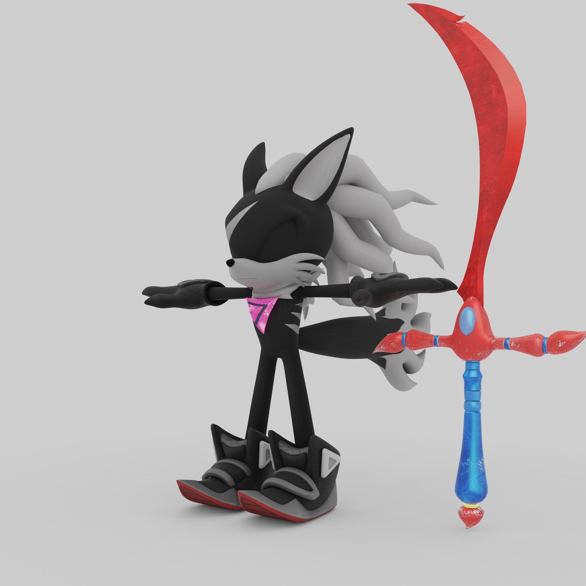 CrimsonRakan's tweet image. He is here.. Infinite rig is here!

The Rig come with 2 mods, mask and unmask. The model edit belong to : BrutalSurge40X on deviantart, I rigged the body and made some edits.

I hope you guys love it 👍
Link gonna be down in the comments.

#blender3d #Infinite #sonicforces #model