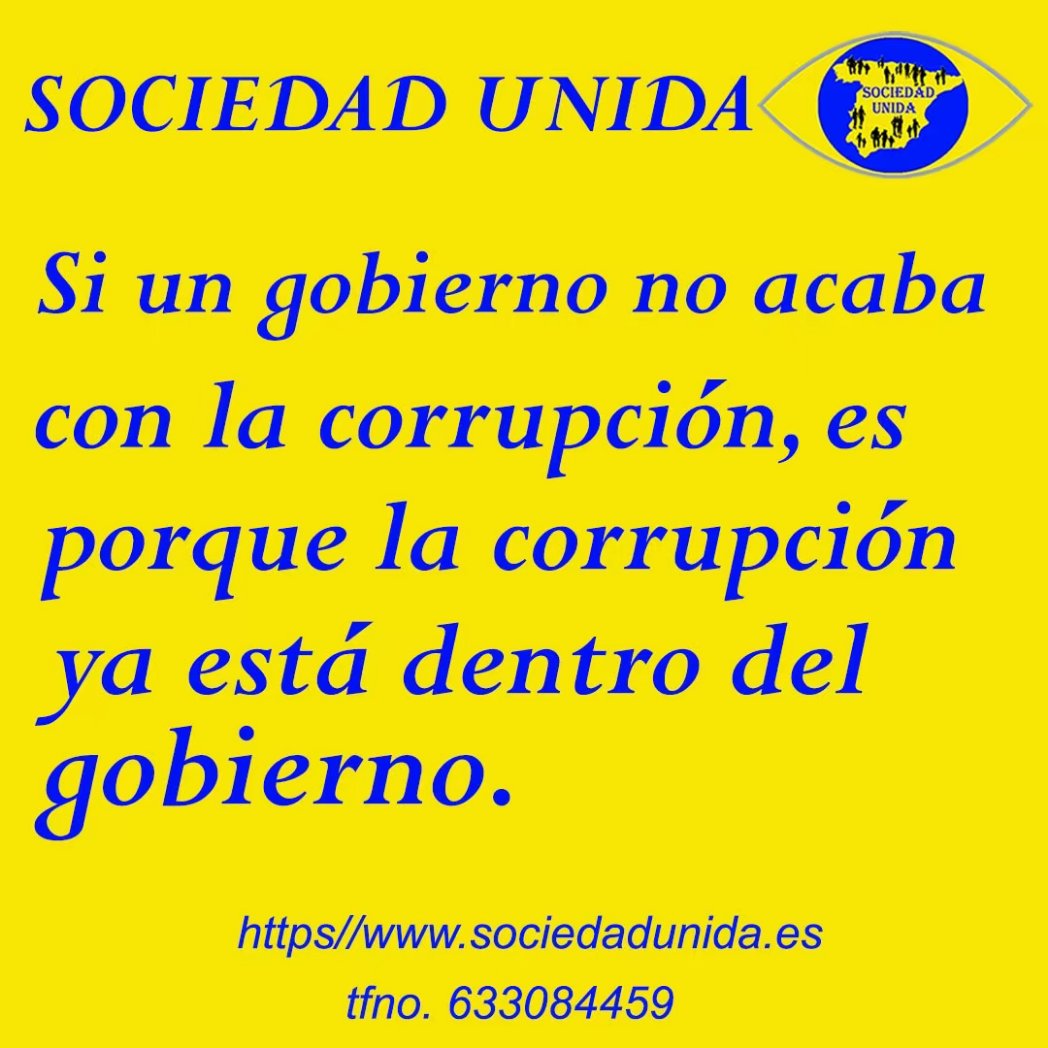 PartidoUnida's tweet photo. Los ciudadanos hemos normalizado conductas corruptas y ya nada nos sorprende. No podemos permitir ese saqueo y justificarlo con el "Y tu más". La corrupción no tiene color, tiene vividores y parásitos.
#gobierno #sinverguenzas #abalos #whatssap https://t.co/i8q3h2Vpce