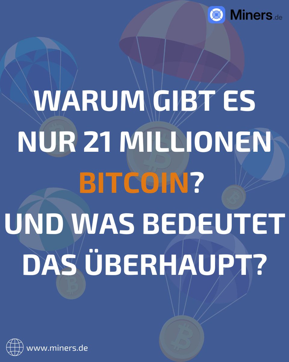 Miners_de_'s tweet photo. 💡 Warum gibt es nur 21 Millionen Bitcoin? – Und was bedeutet das überhaupt? 🪙

Bitcoin ist auf 21 Millionen Einheiten begrenzt – für immer. Diese künstliche Knappheit ist kein Zufall, sondern das zentrale Feature von Bitcoin. Satoshi Nakamoto hat diese Grenze festgelegt, um Inflation zu vermeiden und einen wertstabilen digitalen Vermögenswert zu schaffen.

Was bedeutet das konkret?
🔒 Es wird nie mehr als 21 Mio. BTC geben
📉 Kein endloses Drucken wie bei Fiat-Geld
📈 Steigende Nachfrage = steigender Wert
⛏️ Miner verdienen mit der Zeit nur noch über Transaktionsgebühren
⚠️ Über 19,7 Millionen BTC sind bereits im Umlauf – das Angebot schrumpft
➡️ Bitcoin ist damit digitales, deflationäres Geld – ein Gegenentwurf zum endlosen Fiat-System.

📢 Langfristig wird diese Limitierung Bitcoin zu einem der knappsten Vermögenswerte der Welt machen.
#Bitcoin21Millionen #BitcoinKnappheit #DigitalesGold #BTCWert #BitcoinHalving #KryptoVerstehen #SatoshiVision #HardCap #BitcoinErklärt #Bitcoin2025