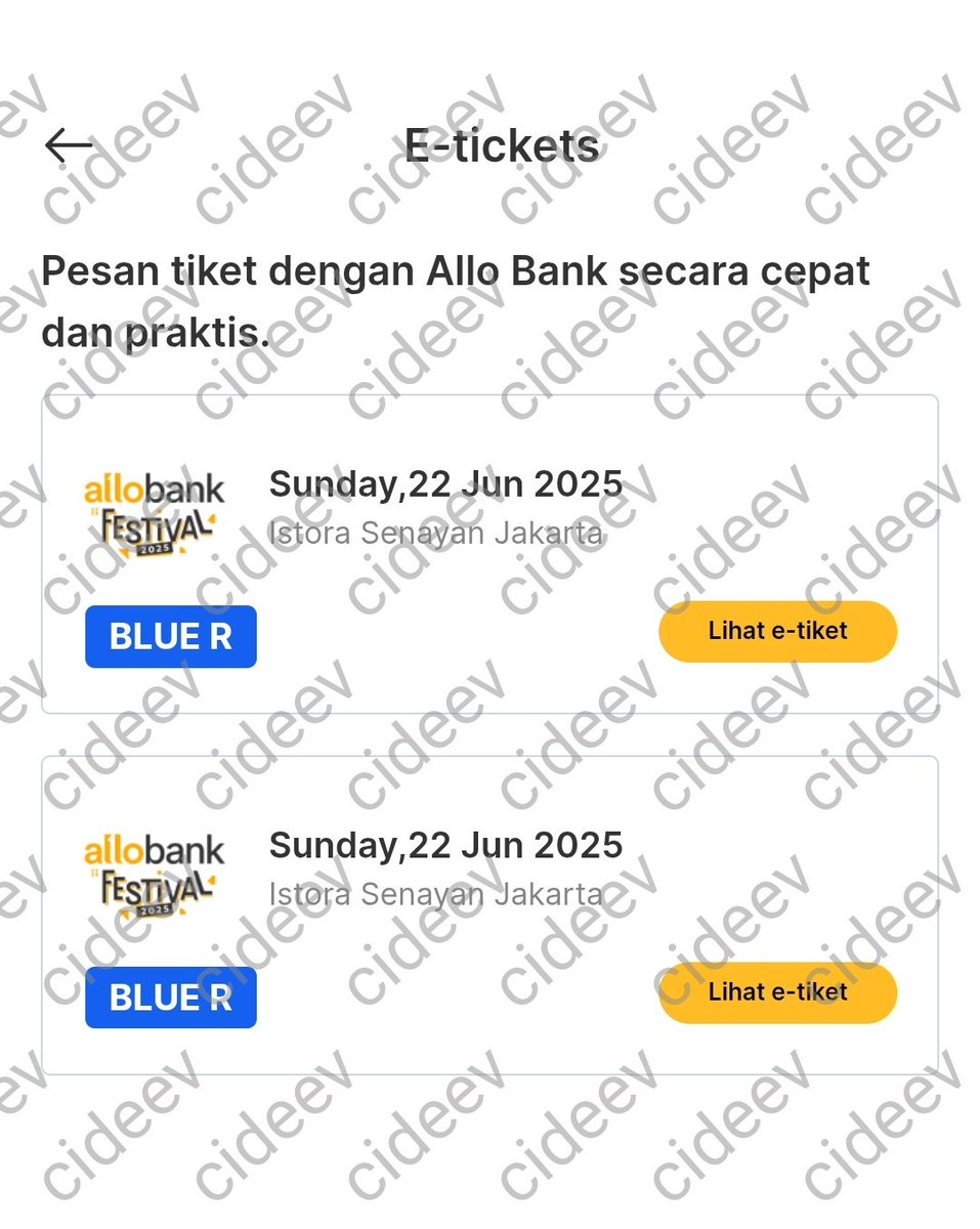 cideev's tweet photo. WTS Want To Sell
AlloBank Festival 2025 in Jakarta

📆 DAY 2 - 22 June 2025
🎫 BLUE R FLOOR 2Tix
📍Istora Senayan
Trusted 💯
more info DM📩

#트레저 #TREASURE
#AlloBankFestival2025 
wtb allofest super festival standing right trejo biru kanan https://t.co/yhiU0JsBwY