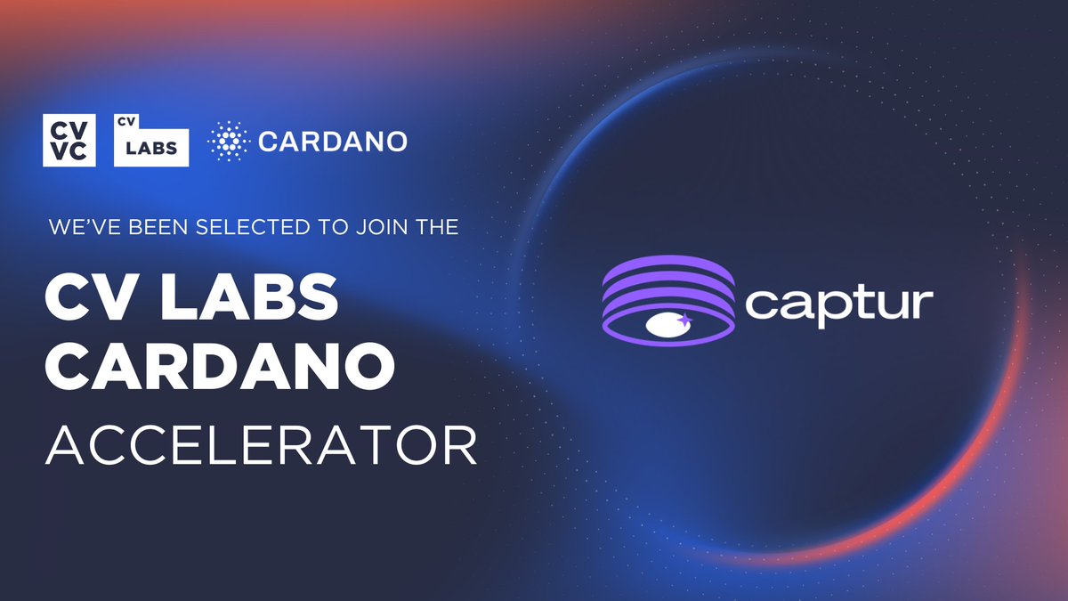 captur_go's tweet photo. 🚀 Big news! @captur_go  has been selected for the @CV_Labs Cardano Accelerator!
Over the next 10 weeks, we'll grow our solution with support from 50+ Web3 experts, investors &amp; mentors

Let’s build the future of Cardano together! Find out more: https://t.co/hrMJOb3kMi https://t.co/nU0VJdjtIO