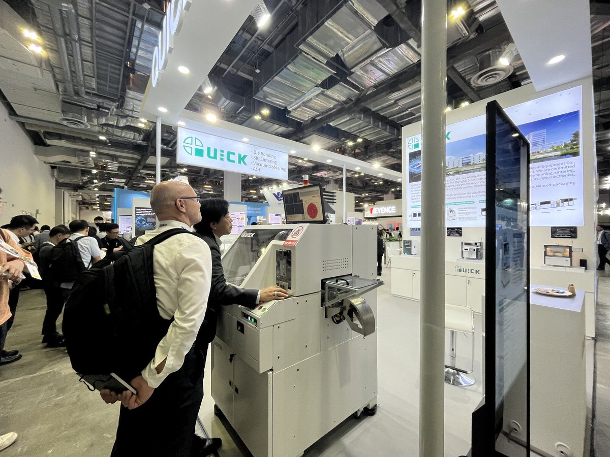 quick_soldering's tweet photo. 🌊 DAY 2! The tide is rising—#QUICK is riding the wave at #Semicon SEA! 
📍 Find us at Hall D-B1601. Let's make this week glow. 🌟 https://t.co/Ou5I9Qnhn2
