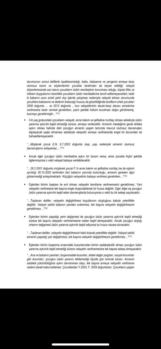 AvTarikCilekci's tweet photo. Velayetin hangi durumlarda hangi eşe verileceğine ilişkin güncel Yargıtay kararları ışığında özet bilgi notu:✅⏬

via Av.Bilge  İş https://t.co/gyE8nsQumx