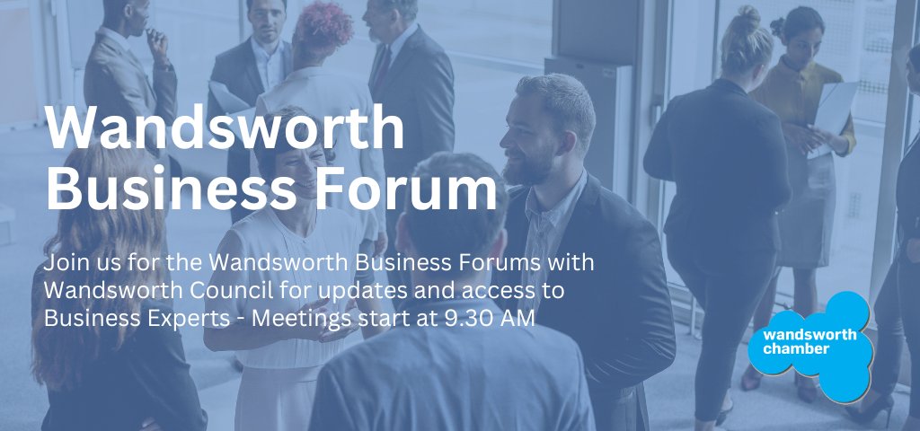 Book your free ticket for the Wandsworth Business Forum online - 4th June - mailchi.mp/wandsworthcham…