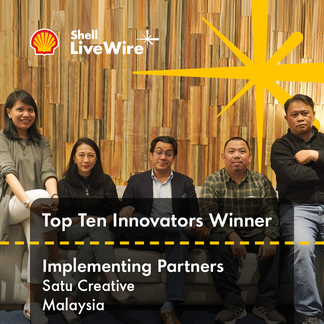 Satu Creative is a winner of the 2025 Shell LiveWire Outstanding Implementing Partners award. 

Since 2018, Satu Creative has delivered Shell LiveWire Malaysia, ensuring equitable access to entrepreneurial opportunities in Sabah and Sarawak. Learn more: go.shell.com/3EYi5ME