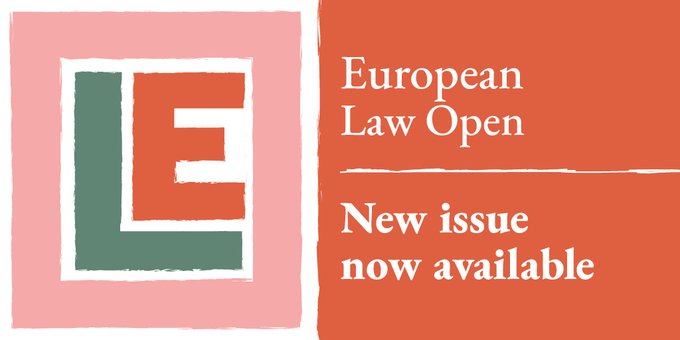 New Issue of European Law Open now available
📚 cup.org/4j2Qo2V
<a href="/EuropeanLawOpen/">EuropeanLawOpen</a>