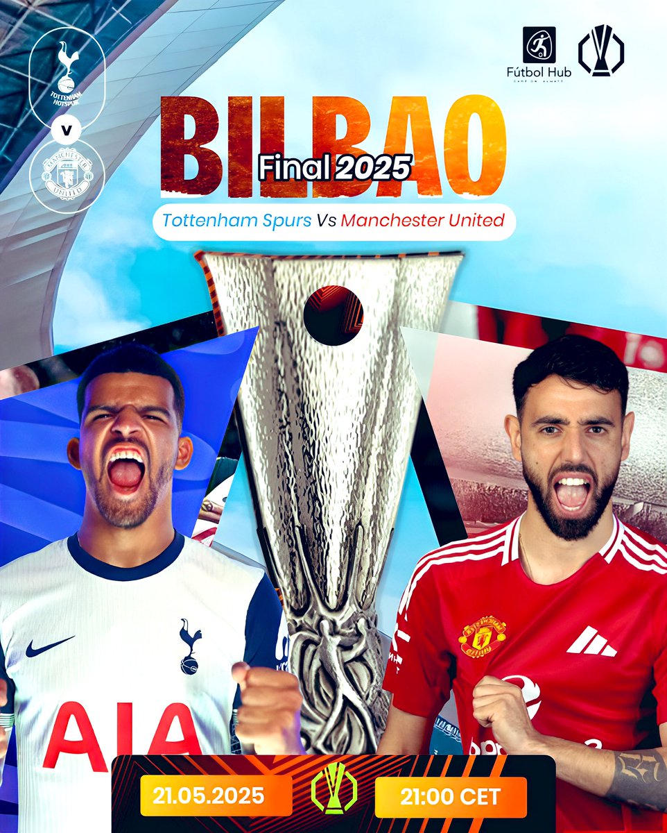 🚨: The Europa League final is here; 8:00 pm. 

▪️Tottenham 🆚 Manchester United.🔥

📷: @paraphix59231
