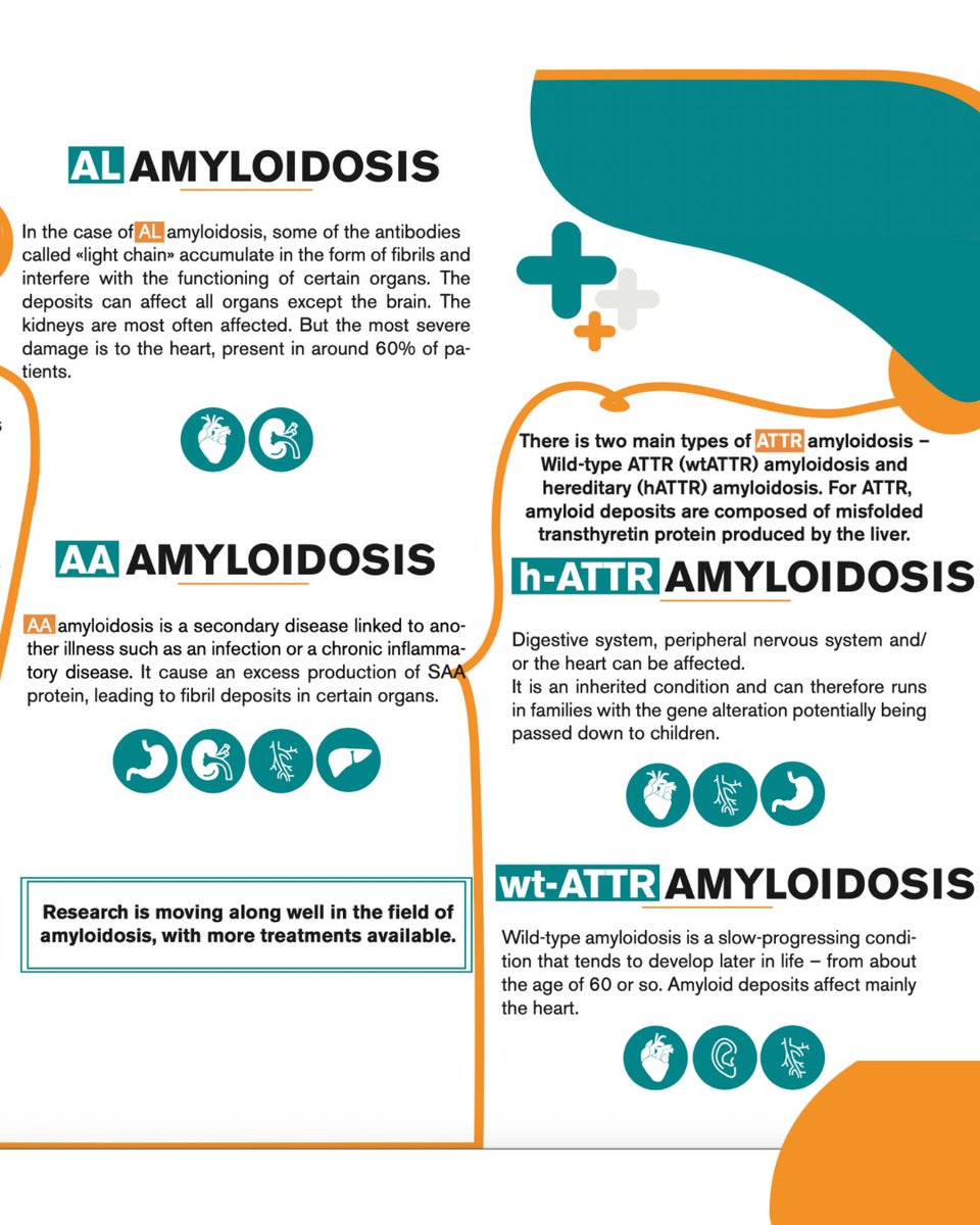 AmyloidosisA's tweet photo. Did you know #amyloidosis isn’t just one disease?
▶️ AL: abnormal light chains
▶️ AA: linked to chronic inflammation
▶️ ATTR: TTR gene mutation or age-related
Each type needs specific diagnosis & treatment.
#AmyloidosisTypes #RareDiseases #KnowTheCauses https://t.co/8rq9Ihpult