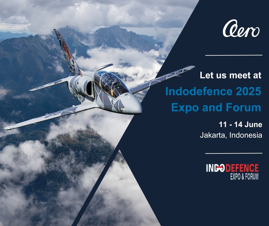 Aero is heading to #IndoDefence2025 in Jakarta! 🇮🇩
📅 June 11–14
📍 Jakarta International Expo

We’re looking forward to seeing you and showcasing the L-39 Skyfox! ✈️
#L39NG #AeroVodochody #defence #aviation