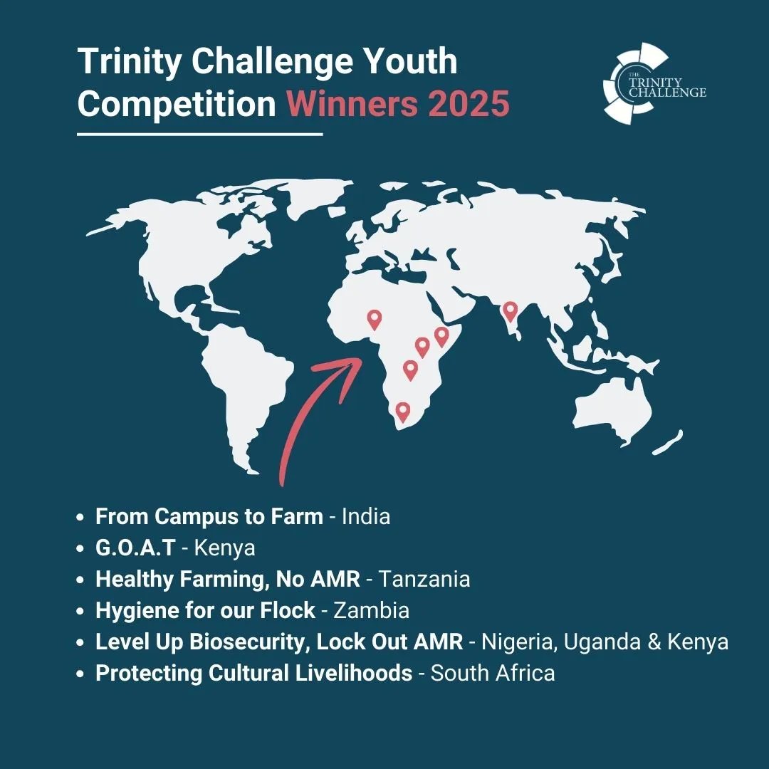 Ineos Oxford Institute for Antimicrobial Research (@ineosoxford) on Twitter photo We're thrilled to support the winners of the 2025 <a href="/TrinityChall/">The Trinity Challenge</a> Youth Funding Competition on Biosecurity!
Teams from around the world will be delivering advocacy campaigns in their communities. Read more here ➡️ ow.ly/ipW250VVFE9
#TTCYouth #AntibioticEmergency We're thrilled to support the winners of the 2025 <a href="/TrinityChall/">The Trinity Challenge</a> Youth Funding Competition on Biosecurity!
Teams from around the world will be delivering advocacy campaigns in their communities. Read more here ➡️ ow.ly/ipW250VVFE9
#TTCYouth #AntibioticEmergency