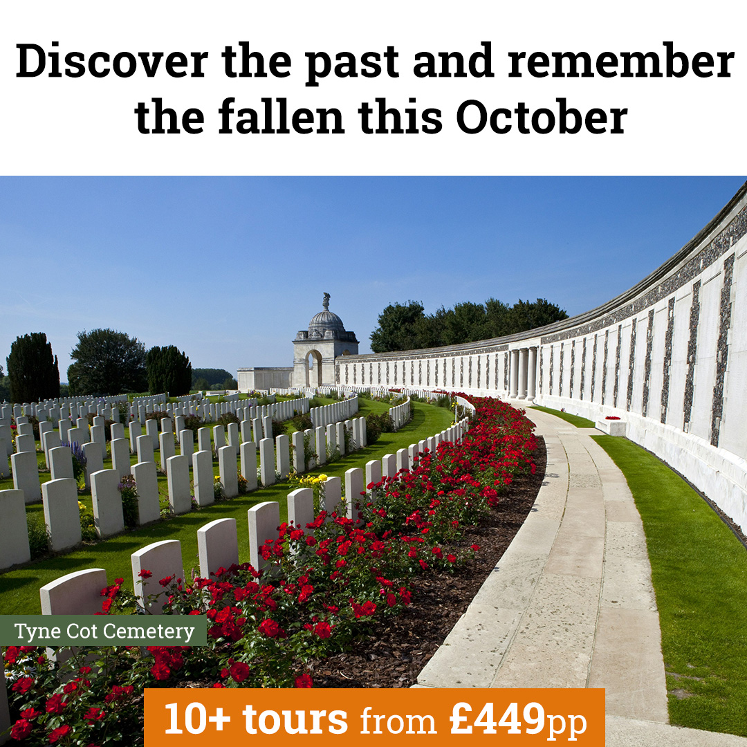 This October, embark on a poignant journey of remembrance alongside a knowledgeable Specialist Guide. Each tour offers a deeper understanding of history, visiting significant sites from key #WW1 and #WW2 campaigns. Book now for autumn &gt;&gt; ow.ly/mXw250VT8Ub
