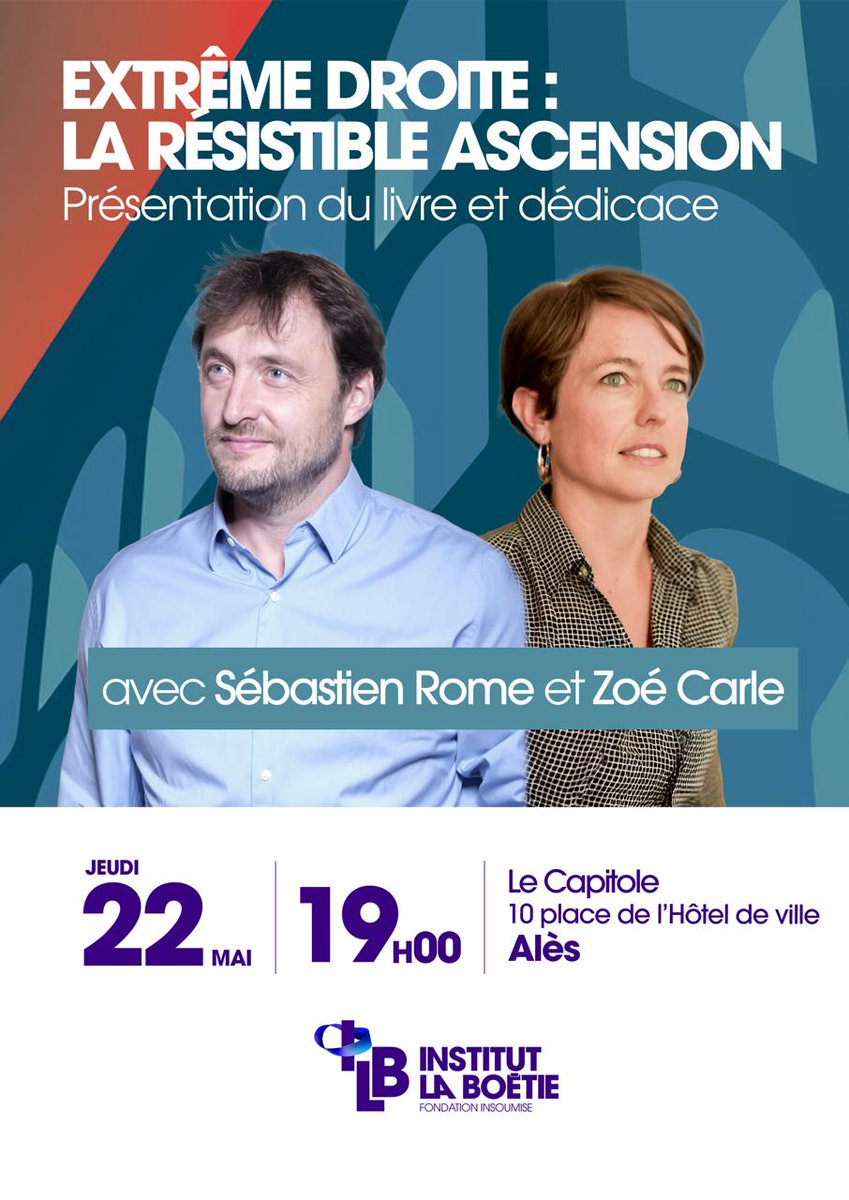 Retrouvez moi demain avec Zoé Carle, sémiologue (paris 8), à Alès pour la présentation du livre qui nous fournit les armes pour résister à l'ascension de l'extrême droite.

On y débattra des moyens d'agir localement, nationalement et globalement.