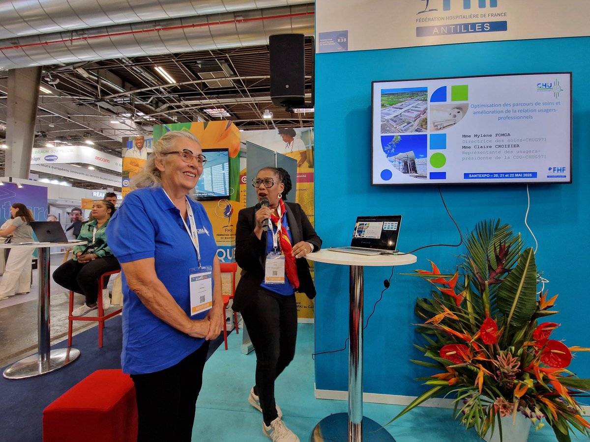 Les équipes du CHUG font la promotion des actions en cours pour la construction des parcours de soins.<a href="/Chu_Gpe/">CHU DE LA GUADELOUPE</a> <a href="/parisSANTEXPO/">SantExpo</a>