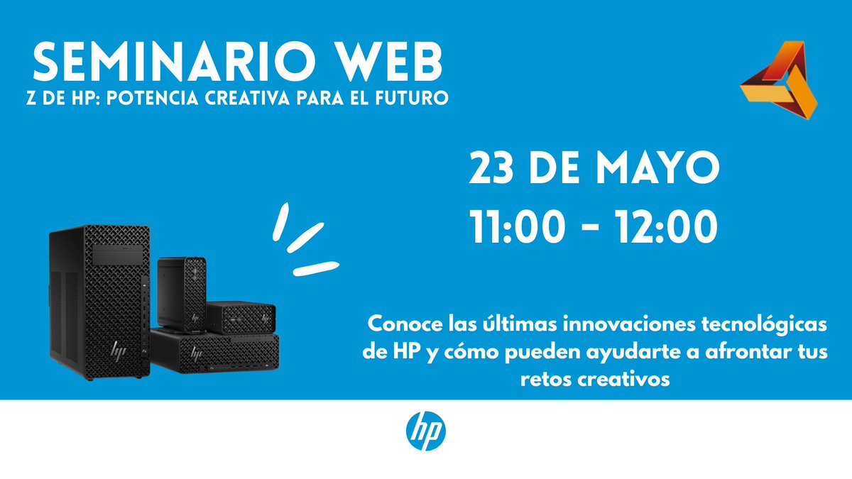 🎬 Este 23 de mayo a las 11:00, acompáñanos al webinar de HP Z y AMD: descubre cómo las nuevas workstations llevan la creatividad al siguiente nivel con IA, render en tiempo real y flujos de trabajo optimizados.

🔗 ¡Regístrate! us06web.zoom.us/webinar/regist…

#HPZ #Webinar #HP