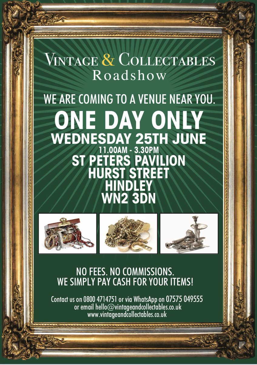 Get cash for your unwanted gold/silver/jewellery one day only ⬇️