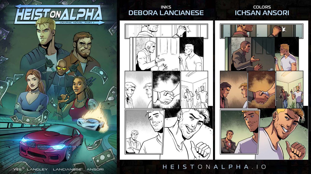 Inks🖋️Colors🎨

Heist On Alpha - Graphic Novel Pt1 - Page 54

Inks by Debora Lancianese
Colors by <a href="/ansori_ichsan/">ichsan ansori</a>

OG cover by Debora Lancianese w color by <a href="/Hesli_arthur/">Hesli</a>

👀 Extended Special Edition featuring variant covers, the graphic novel + loads of extras avail via <a href="/book_io/">Book.io</a>