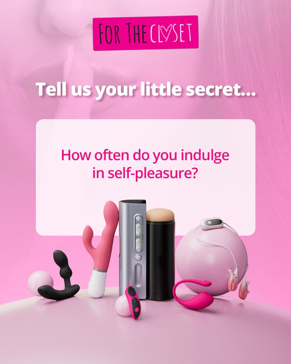 ForTheCloset's tweet photo. Tell us your little secret… 👀
How often do you indulge in self-pleasure?
Once a day? A few times a week? Or just whenever the mood strikes?
✨ And if you're looking to take your solo time to the next level... we've got just the toys for you 👉 https://t.co/zEWSUKa2al

#sexfacts https://t.co/bDAwJWt4KB