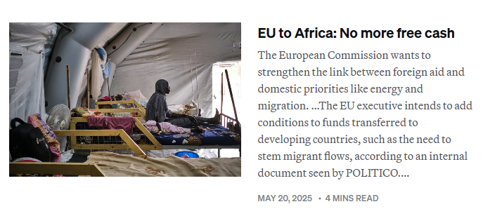 ONEinEU's tweet image. [THREAD]🚨New @POLITICOEurope piece says that the @EU_Commission intends to add conditions to its development investments. 
This move would damage trust &amp;amp; undermine the EU as a global partner. 
Here's 5 reasons why conditionality doesn't work:👇