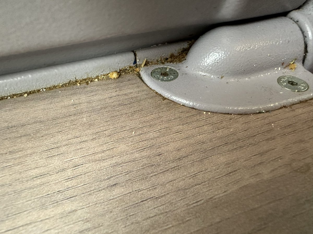 mrsmatto's tweet photo. @TPEassist your train tables are very unhygienic. 8.33 Selby to Liverpool service seat E64. Grim! https://t.co/9NhNvA0yaq