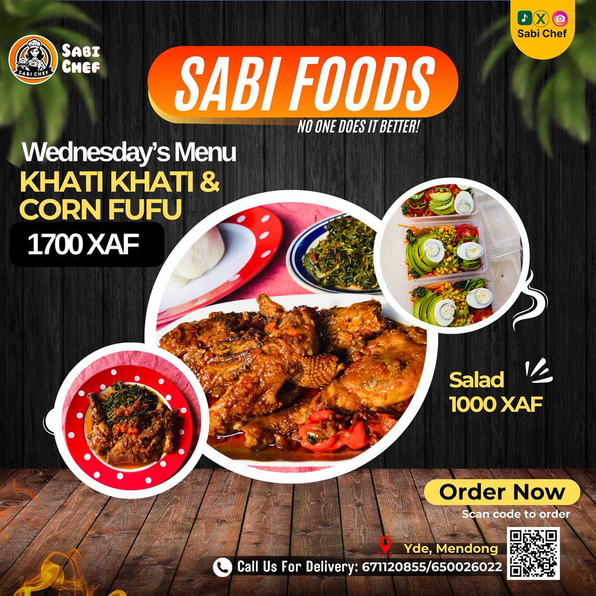 ambe_chanceline's tweet photo. Hello yummies
On today’s Menu: Khati khati, 1700 XAF
Location: Yaounde, Mendong 
Delivery from 500 XAF
Time: 1:30pm
Call or WhatsApp 650026022

For payments, click the link below🙏

https://t.co/IL3x7hpK42 https://t.co/W2E8CoWrPW