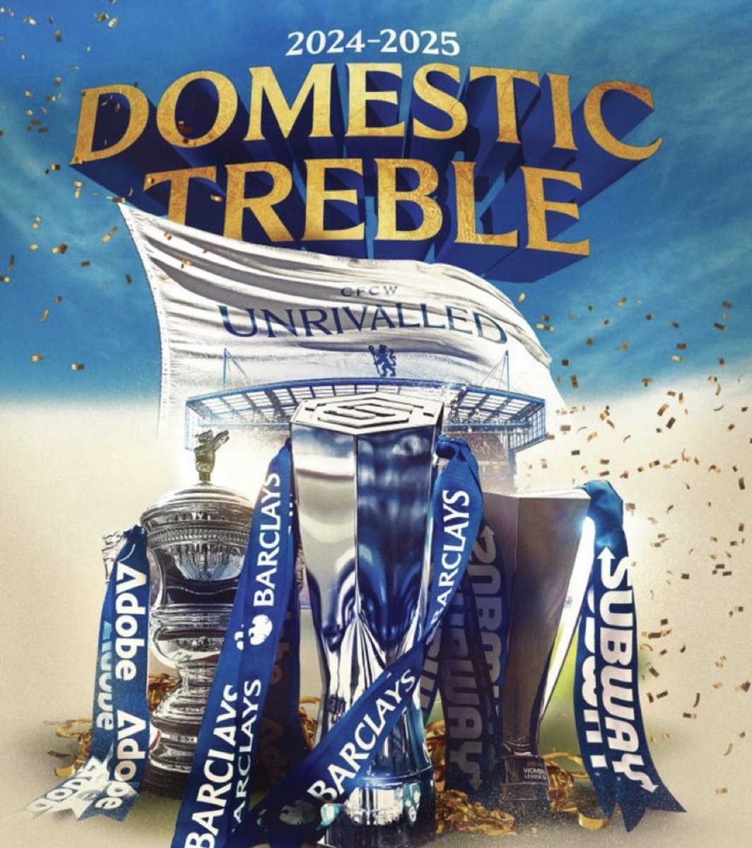 chelsea_women's tweet photo. We are invincible 🏆🏆🏆
We are Chelsea 💙
#CFCW https://t.co/eqmGarH6jX