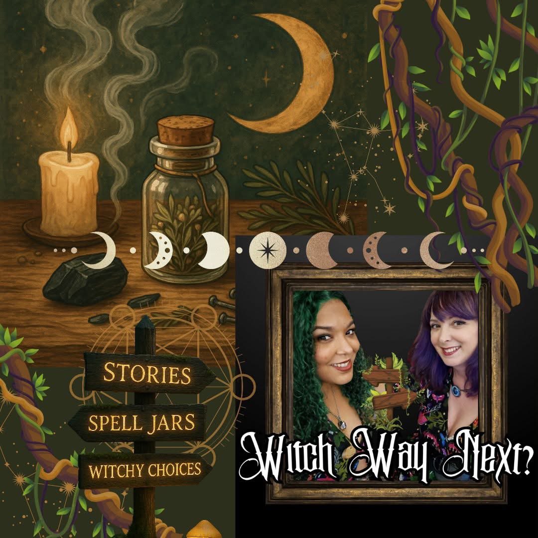 🎧 Ep 2 of Which Way Next? is live! We’re talking protection magic, spell jars, listener stories, a magical game &amp; more.🌙✨

Haven’t tuned in yet? Grab a cuppa, light a candle &amp; join us.🕯
Made a spell jar? Tag us—we’d love to see!🫙
#WhichWayNextPodcast #WitchyPodcast
#witches