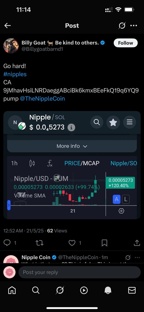 Be careful! 

This guy is fraud. This is not the real Nipple Coin. He’s impersonating us! 

If you wish to buy Nipples go to nipplecoin.com. 

Be careful!!