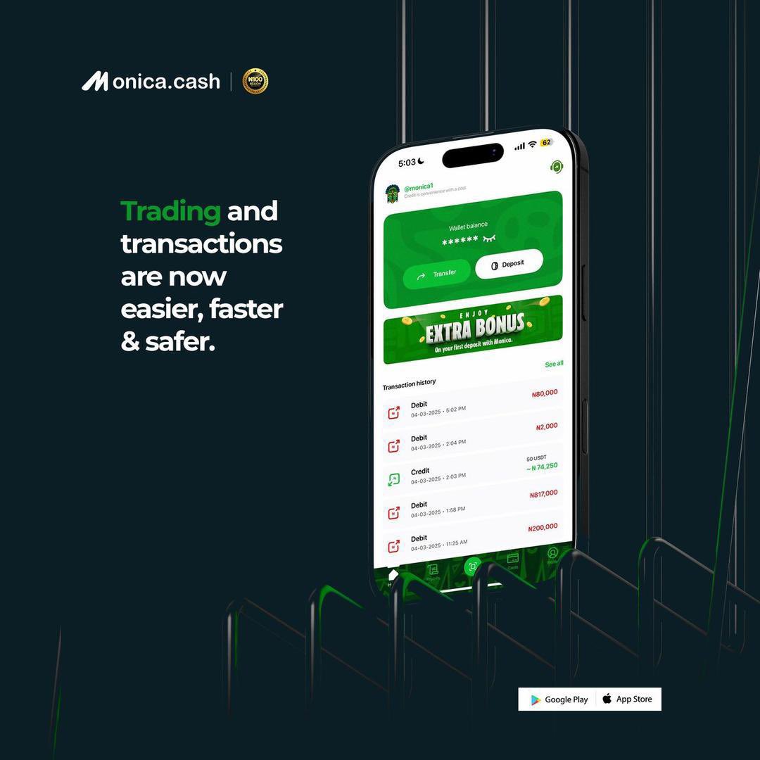 GRACIE 👞 (@ohgracieoguns) on Twitter photo Once you start using <a href="/Monicanigeria/">Monica.cash</a> to trade your crypto to naira, pay bills and buy airtime, there is no going back!!!
They are fast and reliable! Download here: monica.cash/app use referral code MONI830357 to get started!
#Monicacash Once you start using <a href="/Monicanigeria/">Monica.cash</a> to trade your crypto to naira, pay bills and buy airtime, there is no going back!!!
They are fast and reliable! Download here: monica.cash/app use referral code MONI830357 to get started!
#Monicacash