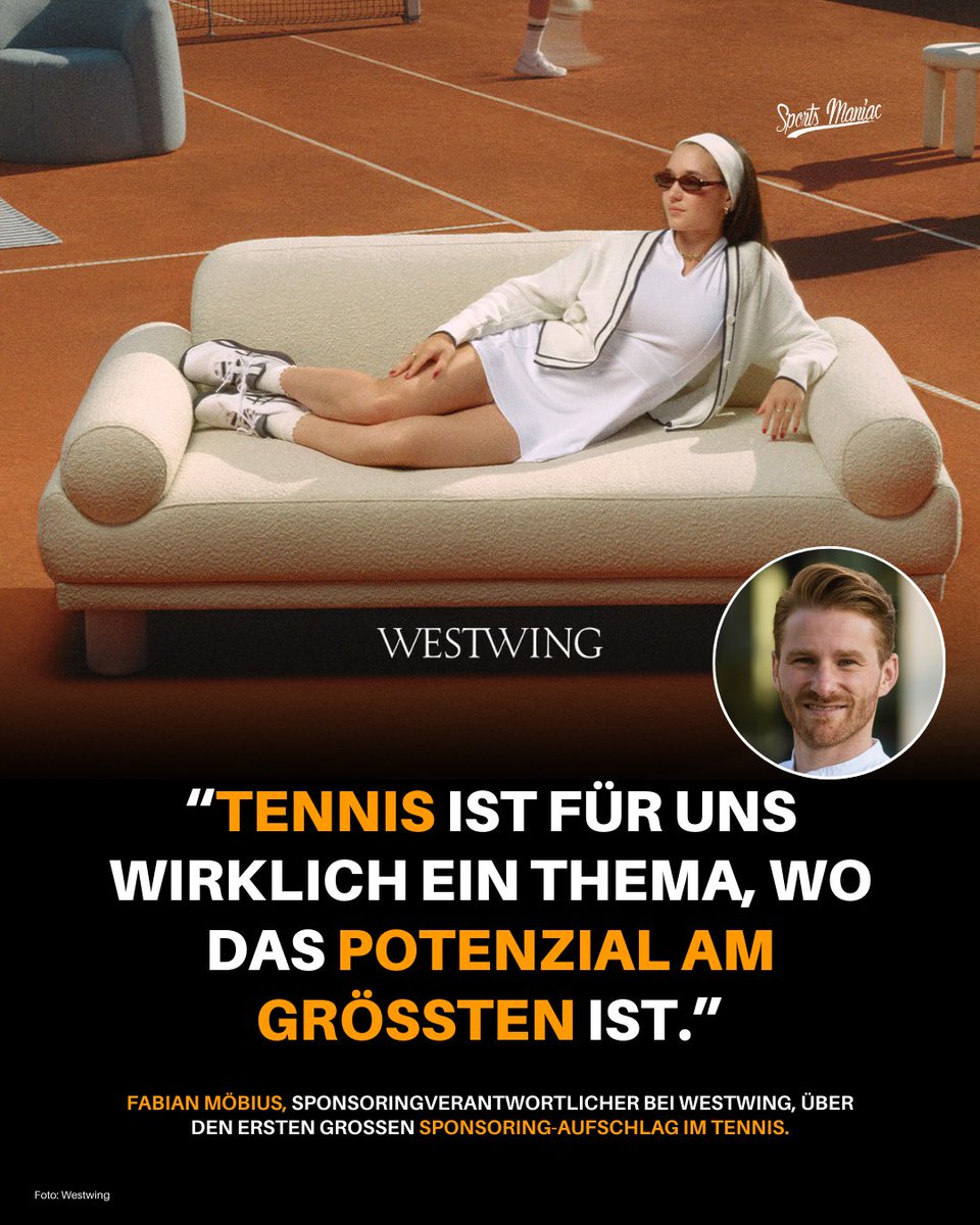 🛋 🎾 Sponsoring-Premiere: Die Couch auf dem Tennisplatz

#Westwing ist ins Sport-#Sponsoring eingestiegen - mit einer innovativen Aktvierung. Warum? 
Alles zum perfekten Zielgruppen-Fit, Budget und Strategie im neuen Sports Maniac #Podcast!

Hört rein!
▶️ sportsmaniac.de/496-x