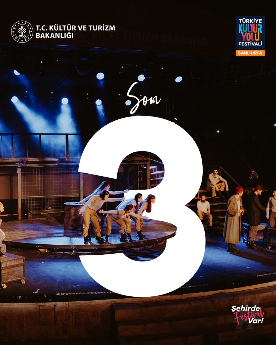 Şanlıurfa Kültür Yolu Festivali'ne son 3 gün! 🎊

Bizi takip et, festival heyecanına ortak ol! 🌟🎭 #ŞehirdeFestivalVar

#ŞanlıurfaKültürYoluFestivali #Şanlıurfa #TürkiyeKültürYoluFestivali #Türkiye